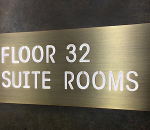 Floating Clear Horizontal LED Sign And Doorbell
